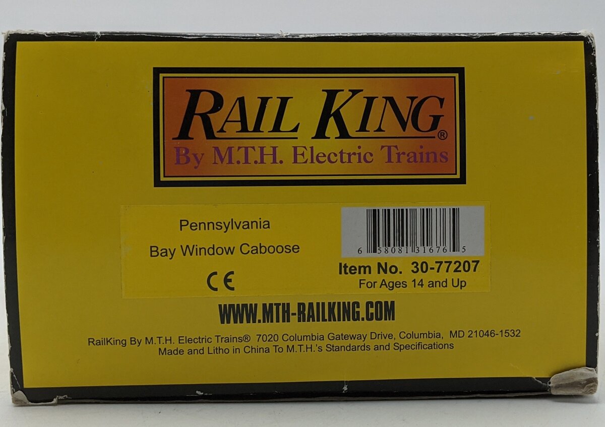 MTH 30-77207 O Pennsylvania Bay Window Caboose #492112 NIB