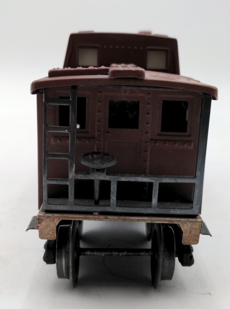 Lionel 2457 O PRR Tinplate Lighted Vintage Caboose Brown w/ Eastern Division VG