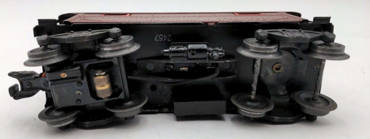 Lionel 2457 O PRR Tinplate Lighted Vintage Caboose Brown w/ Eastern Division VG