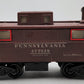 Lionel 2457 O PRR Tinplate Lighted Vintage Caboose Brown w/ Eastern Division VG