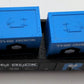 K-Line K6538 O Gauge Rock Island Black Gondola with Blue Cannisters EX