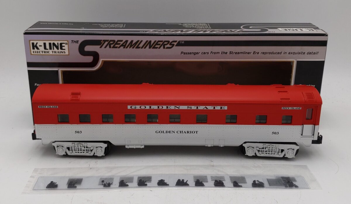 K-Line K4532-0503 O Gauge Golden State "Golden Chariot" 13.5" Pullman Car #503 EX/Box