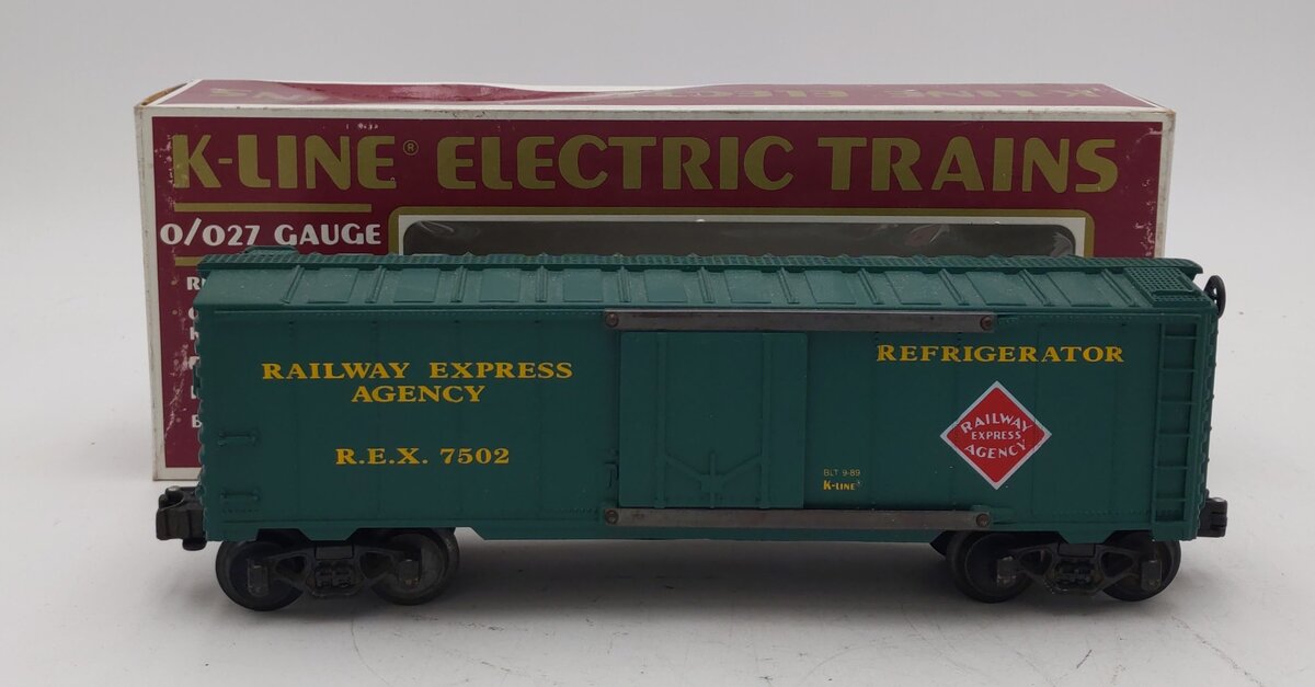 K-Line K-7502 O Gauge REA Steel Door Reefer Car LN/Box