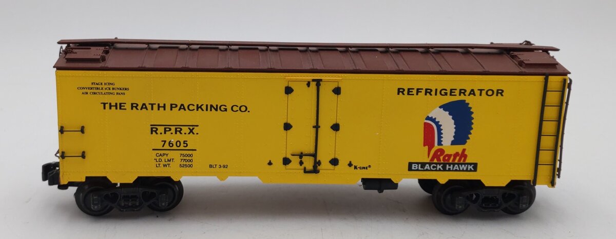 K-Line K7605 O Gauge Rath Classic Refrigerator Car VG/Box