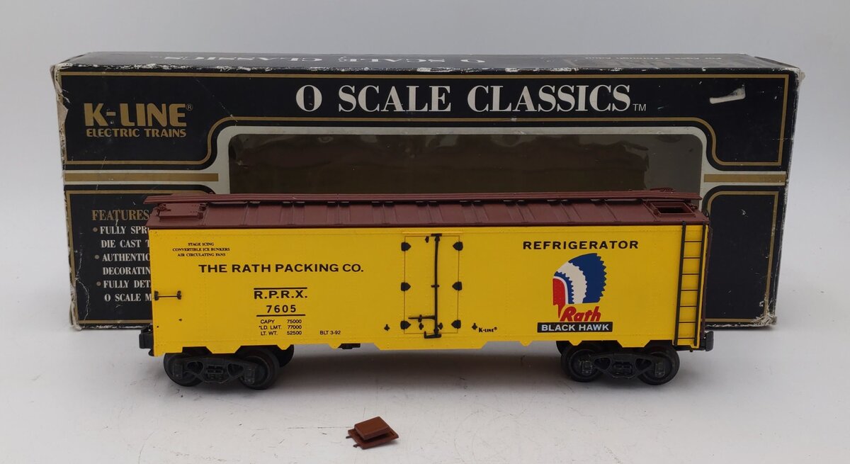 K-Line K7605 O Gauge Rath Classic Refrigerator Car VG/Box