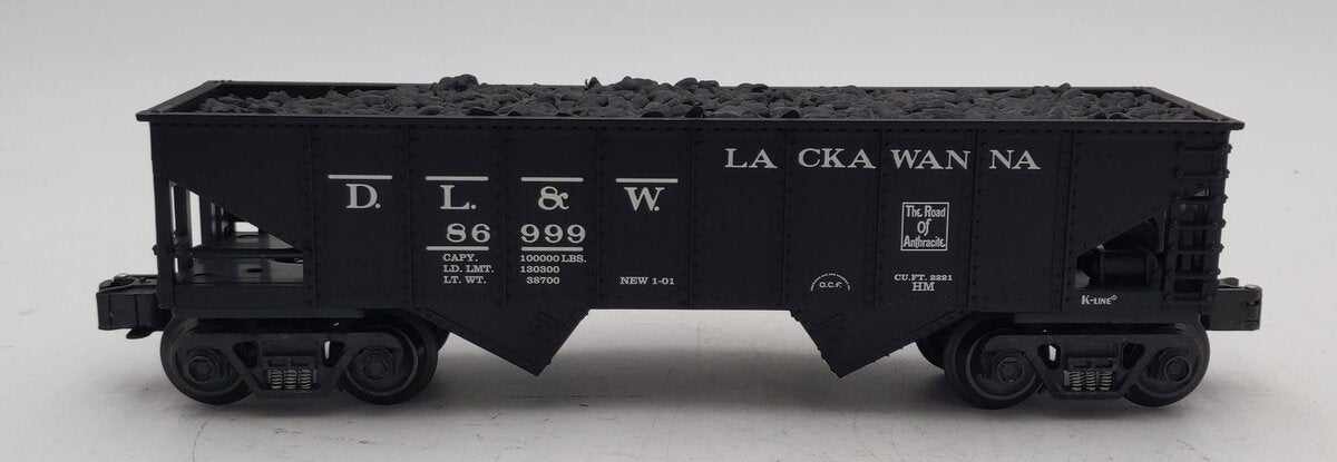 K-Line K622-1471 O Gauge DL&W Lackawanna Ribbed Hopper #86999 LN/Box