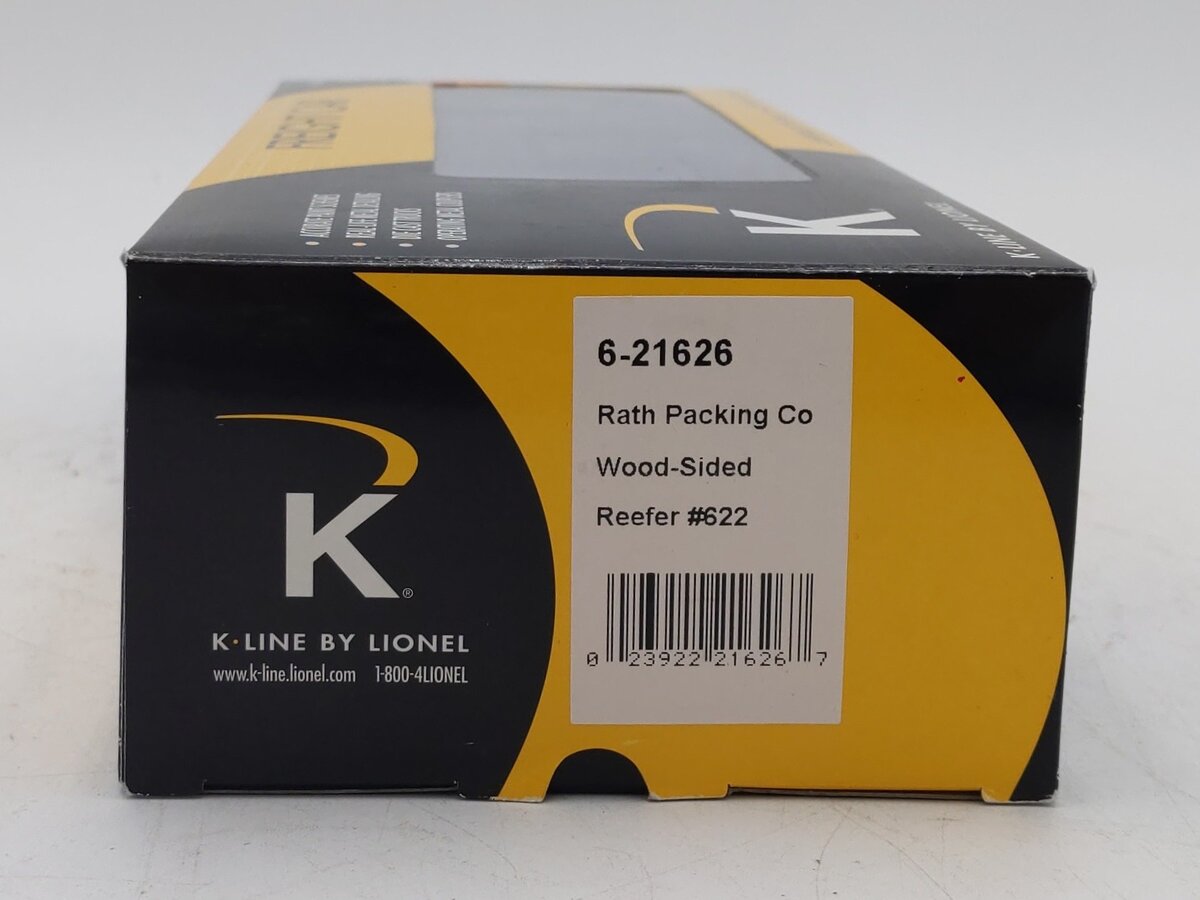 Lionel K-Line 6-21626 Rath Packing Co. Wood-Sided Reefer Car #622 LN/Box