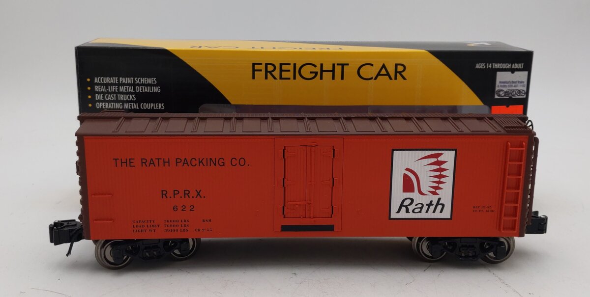 Lionel K-Line 6-21626 Rath Packing Co. Wood-Sided Reefer Car #622 LN/Box