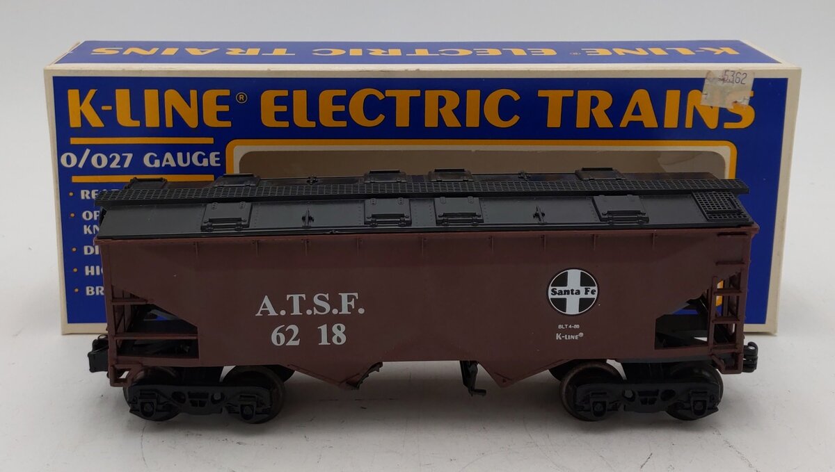 K-Line K6218 O Gauge AT&SF 2-Bay Hopper LN/Box