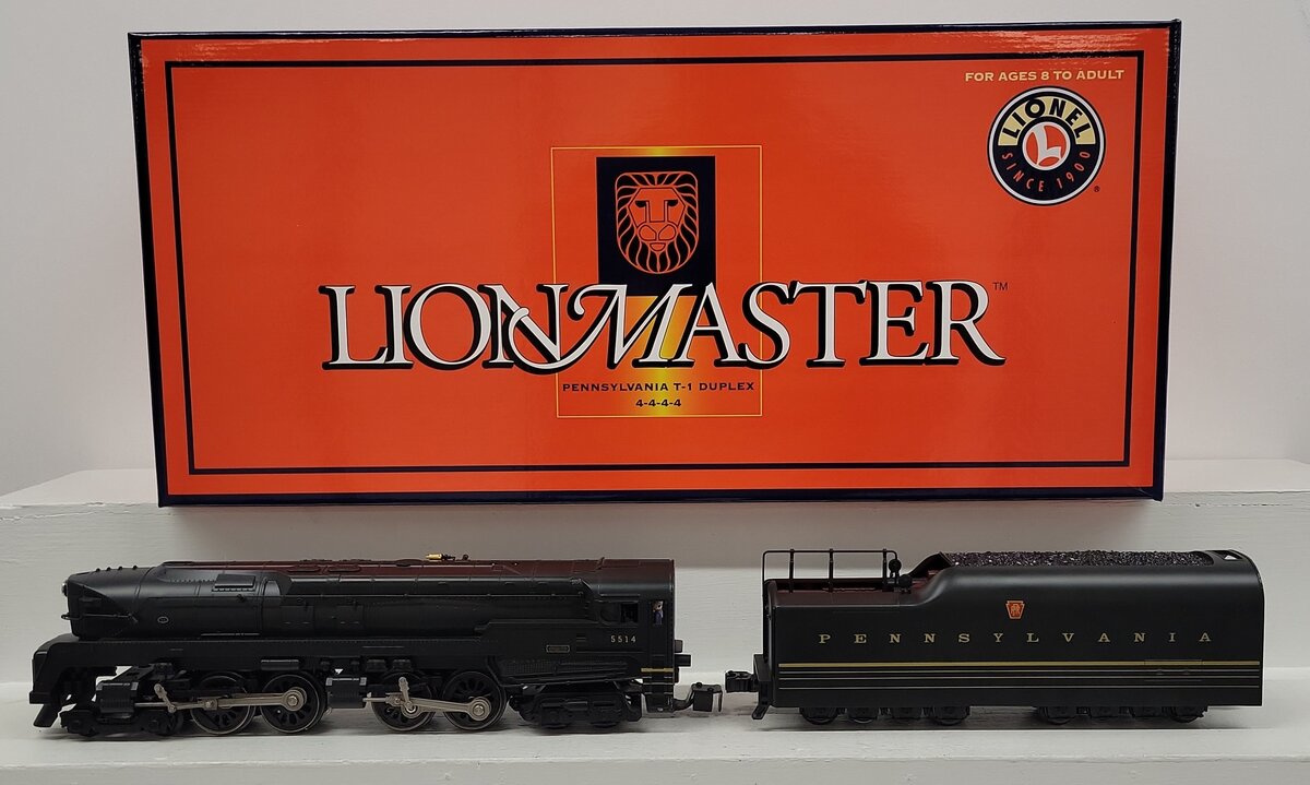 Lionel 6-38020 O Lionmaster PRR T-1 Duplex 4-4-4-4 Steam Loco & Tender #5514 EX/Box