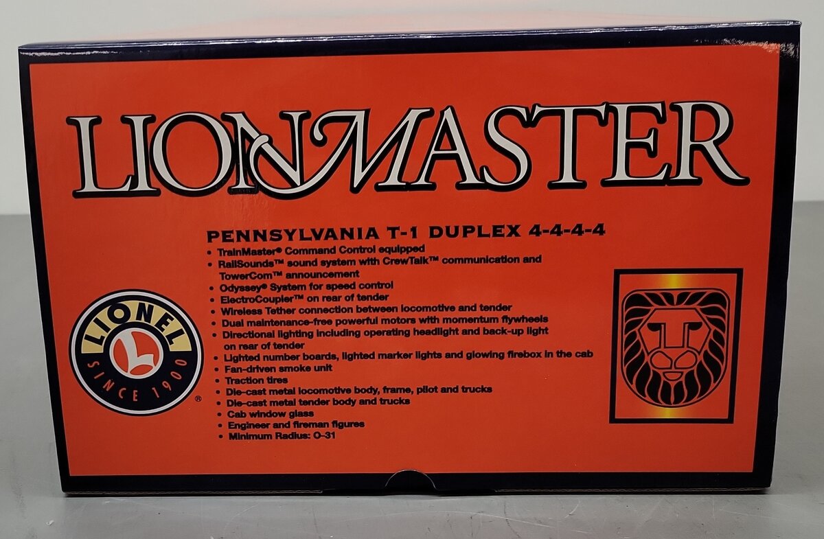 Lionel 6-38020 O Lionmaster PRR T-1 Duplex 4-4-4-4 Steam Loco & Tender #5514 EX/Box