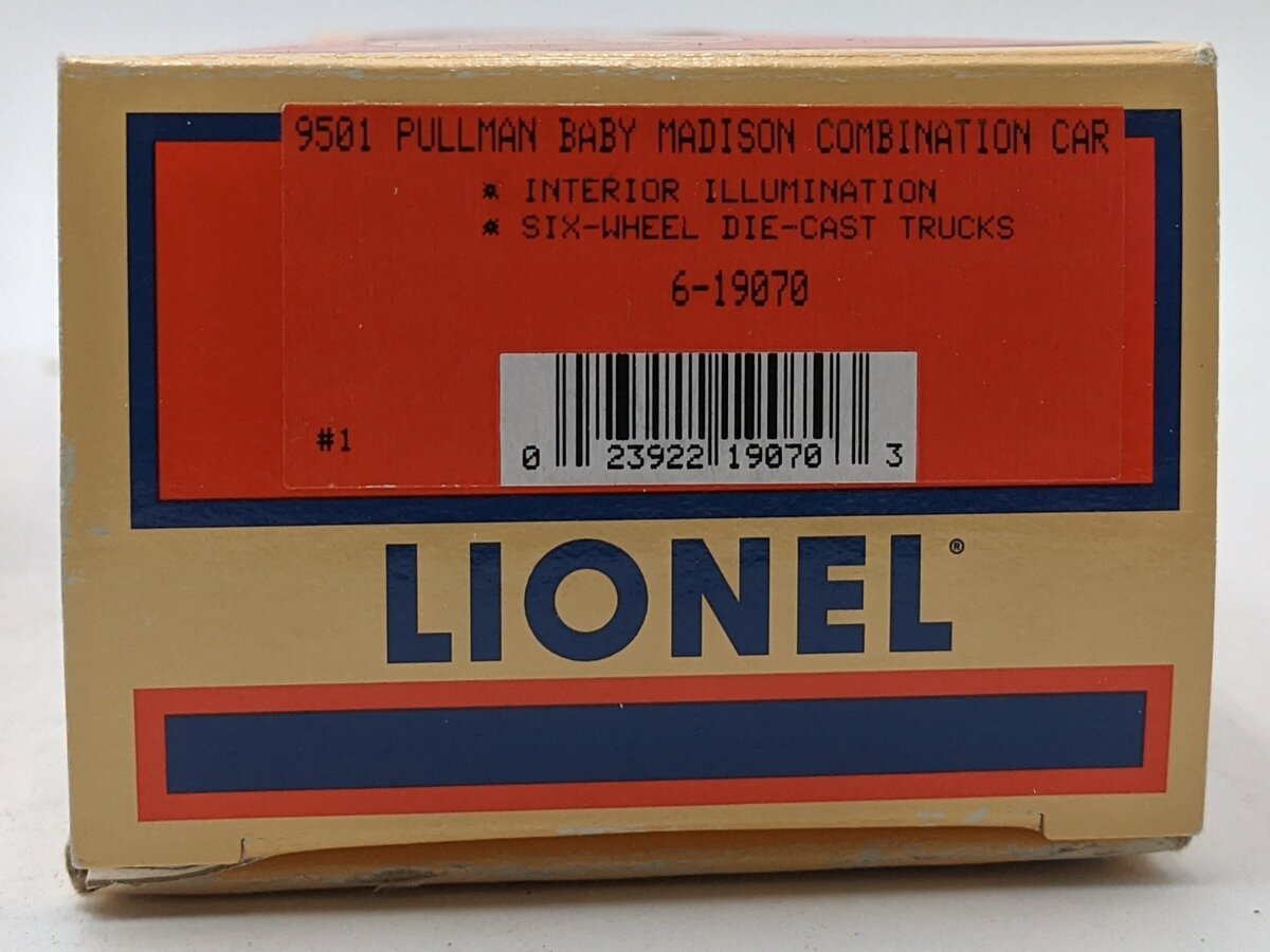 Lionel 6-19070 O Pullman Baby Madison REA Combination Car #9501 LN/Box