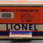 Lionel 6-29051 O AT&SF Streamline Passenger 4-pack VG/Box