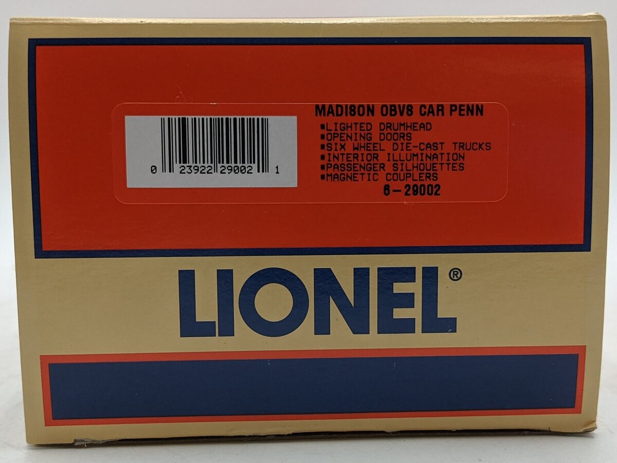 Lionel 6-29002 O Gauge PRR 