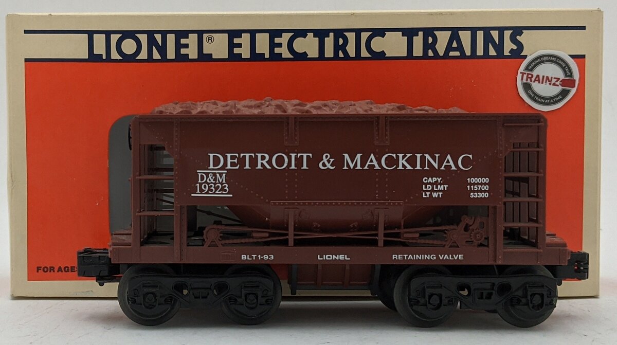 Lionel 6-19323 O Gauge Detroit & Mackinac Ore Car with Ore Load #19323 EX/Box