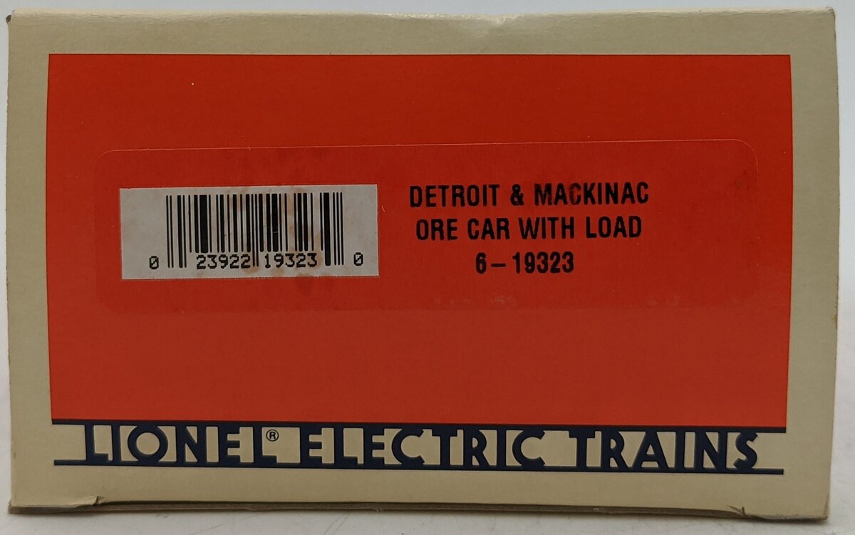 Lionel 6-19323 O Gauge Detroit & Mackinac Ore Car with Ore Load #19323 EX/Box