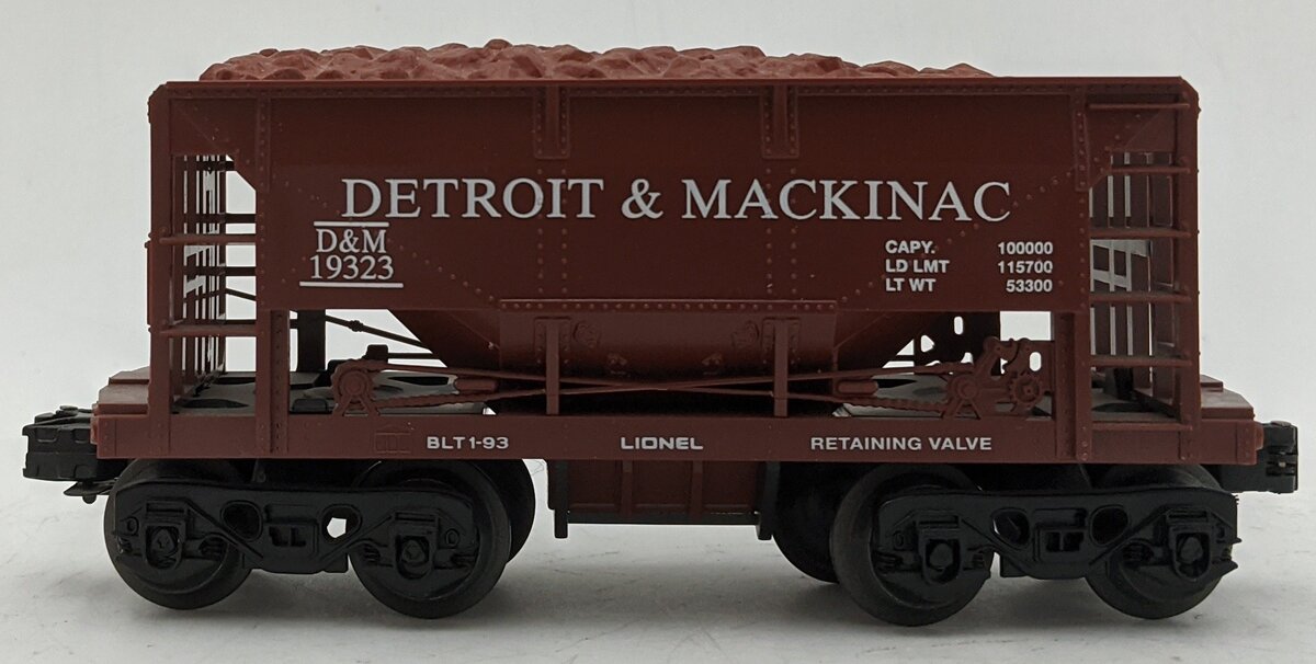 Lionel 6-19323 O Gauge Detroit & Mackinac Ore Car with Ore Load #19323 EX/Box