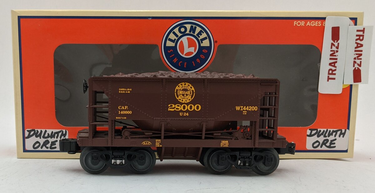 Lionel 6-19348 O Gauge Duluth, Missabe & Iron Range Ore Car #28000 LN/Box