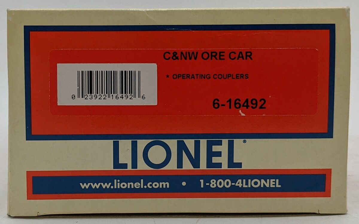 Lionel 6-16492 O Gauge C&NW Ore Car with Load #114023R LN/Box