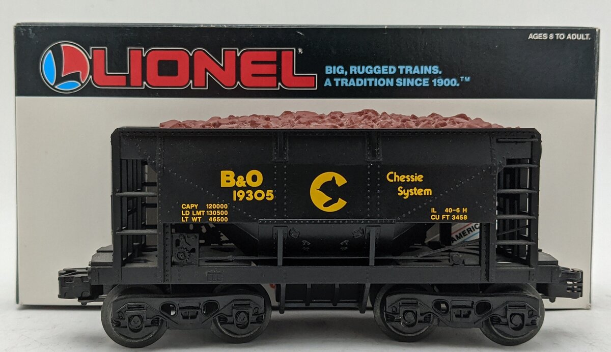 Lionel 6-19305 O Gauge B&O Chessie System Ore Car #19305 LN/Box