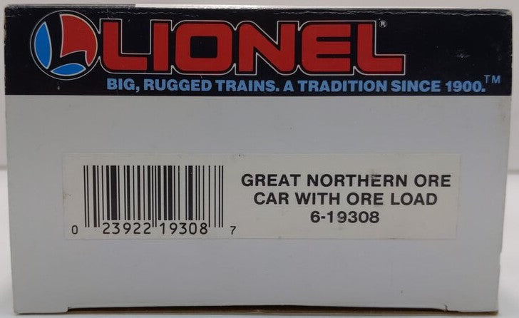 Lionel 6-19308 O Gauge Great Northern Ore Car with Ore Load #19308 LN/Box