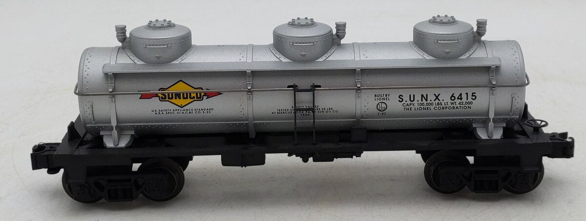 Lionel 6-16152 O Gauge Sunoco 3-Dome Tank Car #6415 EX/Box