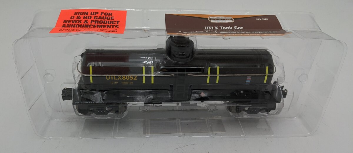 Menards 279-4322 O Gauge UTLX Single Dome Tank Car #8052 LN/Box