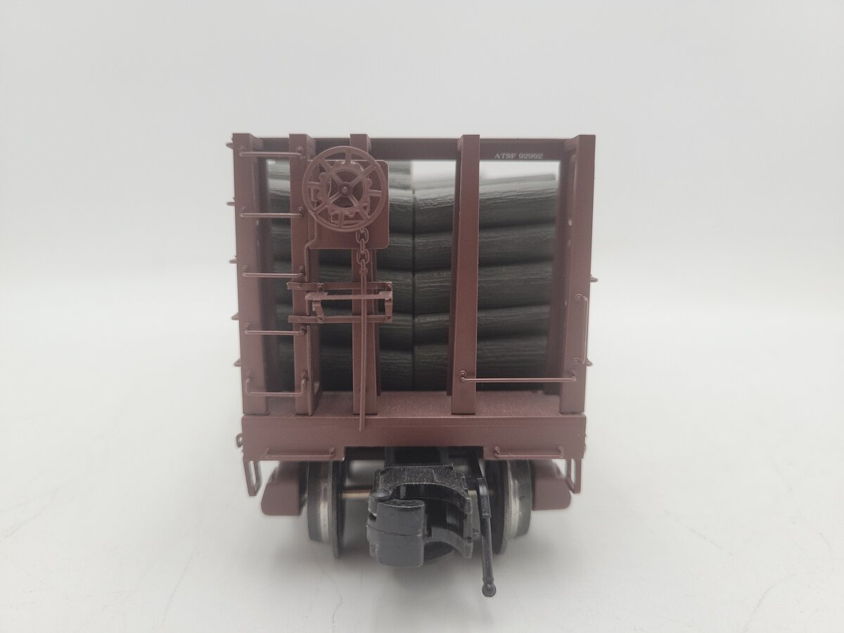 Atlas 6274-1 O Gauge Santa Fe Pulpwood Flatcar #92992 (3 Rail) EX/Box