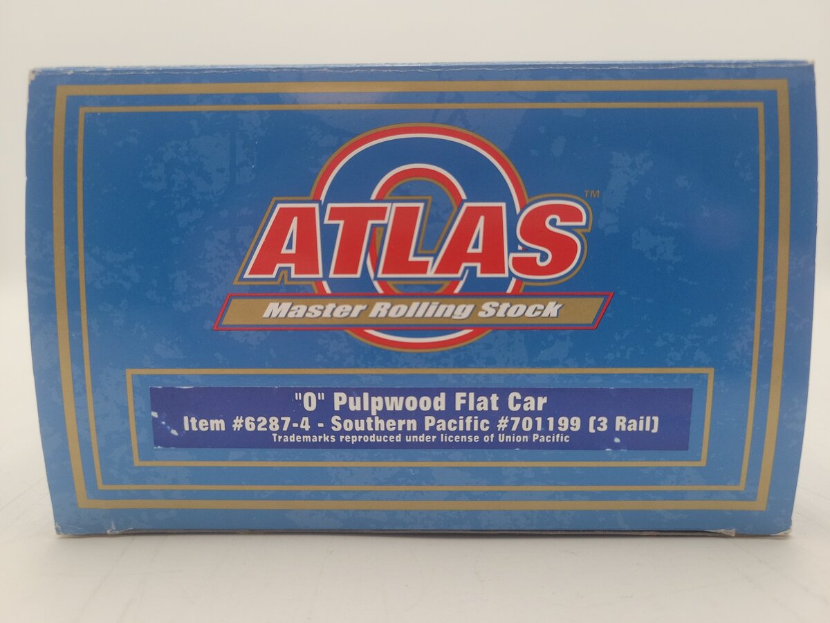 Atlas 6287-4 O Gauge Southern Pacific Pulpwood Flat Car #701199 EX/Box