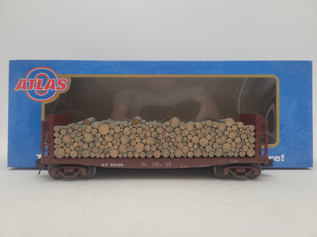 Atlas 6287-4 O Gauge Southern Pacific Pulpwood Flat Car #701199 EX/Box