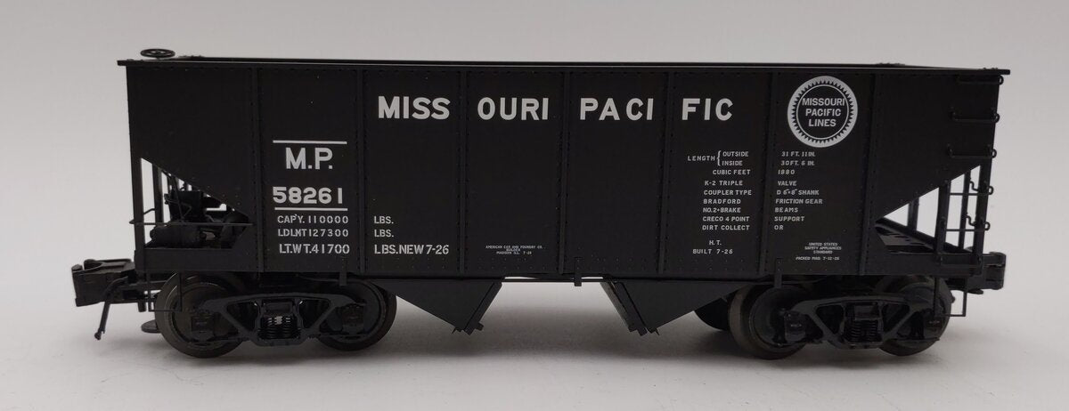 Atlas 8497-3 O Gauge Missouri Pacific USRA 55 Ton Coal Hopper #58261 (3 Rail) LN/Box