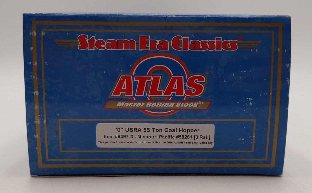 Atlas 8497-3 O Gauge Missouri Pacific USRA 55 Ton Coal Hopper #58261 (3 Rail) LN/Box