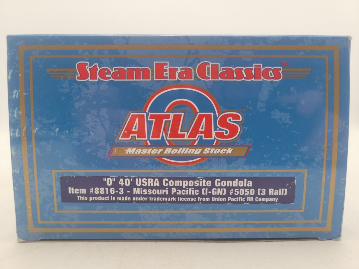 Atlas 8816-2 O Gauge Missouri Pacific USRA Composite Gondola #5050 (3 Rail) EX/Box