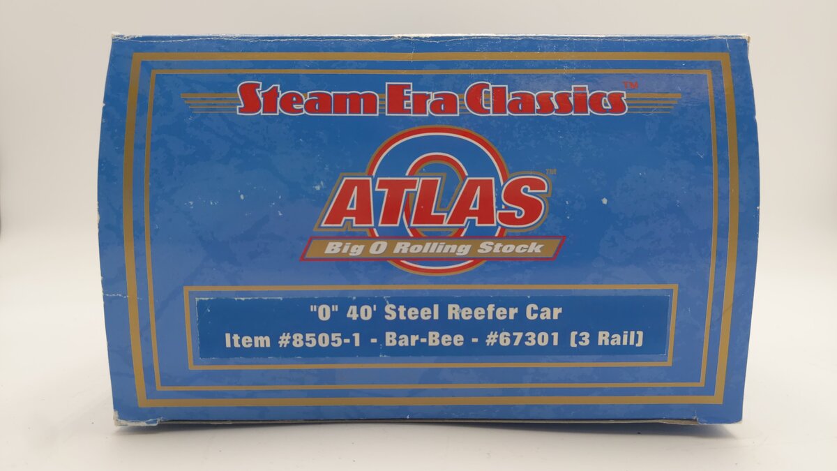 Atlas 8505-1 O Gauge Bar-Bee 40Ft. Reefer Car #67301 [3-Rail] EX/Box