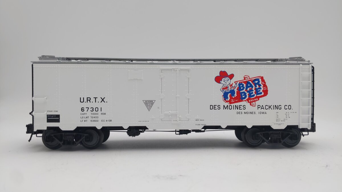 Atlas 8505-1 O Gauge Bar-Bee 40Ft. Reefer Car #67301 [3-Rail] EX/Box