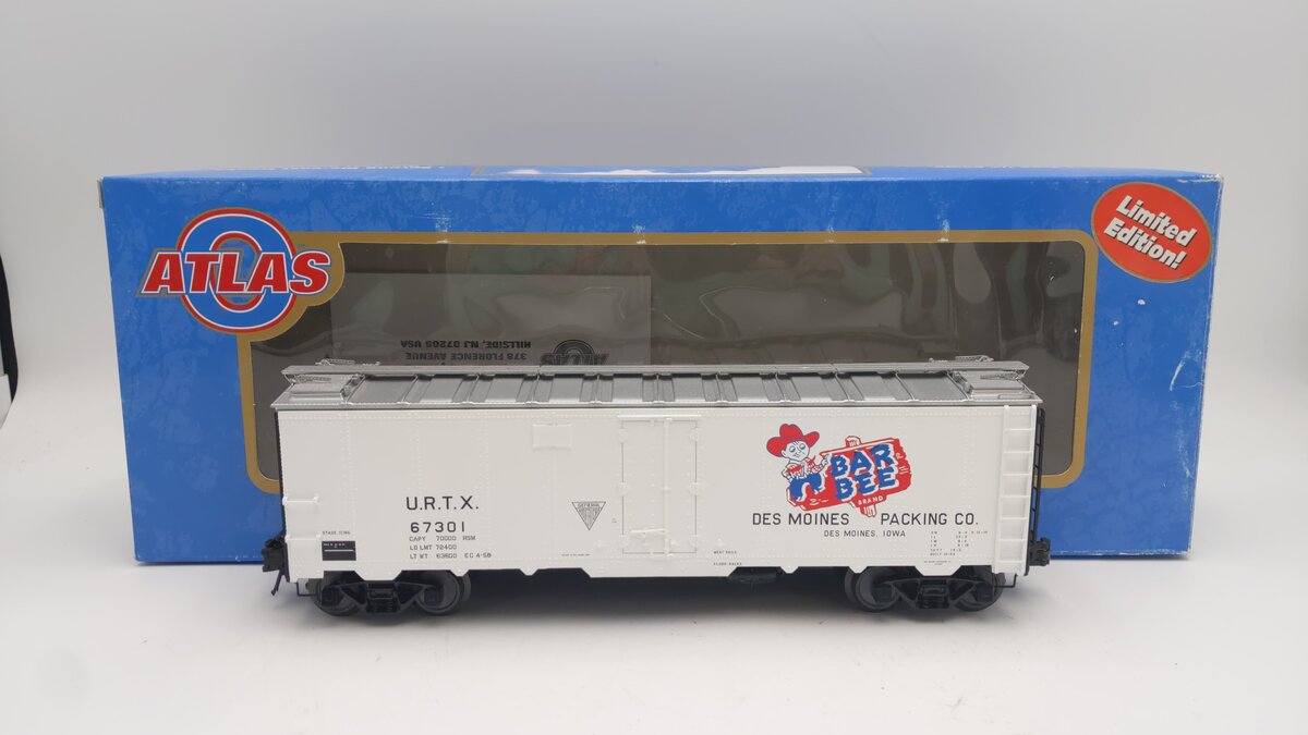 Atlas 8505-1 O Gauge Bar-Bee 40Ft. Reefer Car #67301 [3-Rail] EX/Box