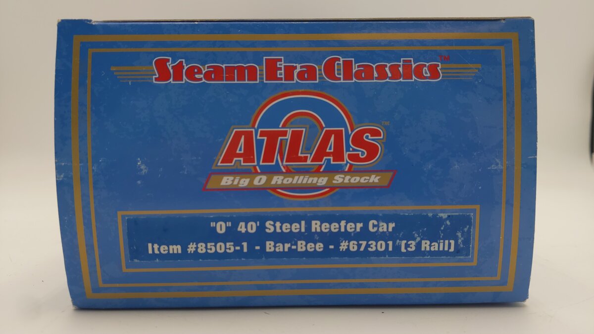 Atlas 8505-1 O Gauge Bar-Bee 40Ft. Reefer Car #67301 [3-Rail] EX/Box