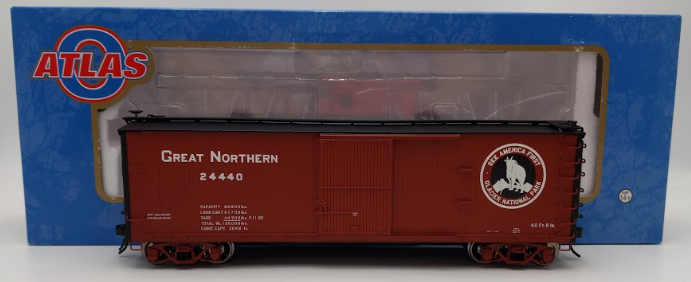 Atlas 9338-1 O Scale Great Northern USRA Double-Sheathed Box Car #24440 (2Rail) LN/Box