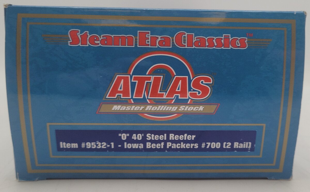 Atlas 9532 O Scale Iowa Beef Packers 40' Stl Reefer Boxcar #700 (2-Rail) EX/Box