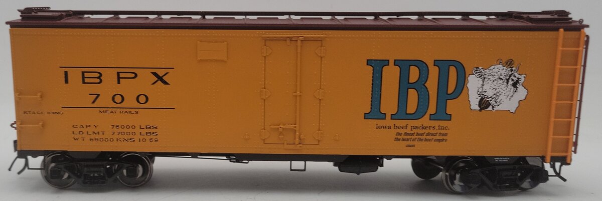 Atlas 9532 O Scale Iowa Beef Packers 40' Stl Reefer Boxcar #700 (2-Rail) EX/Box