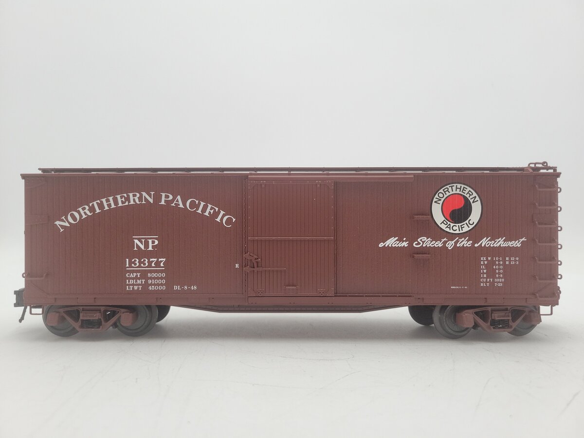 Atlas 8339-4 O Gauge Northern Pacific Box Car #13377- 3 Rail EX/Box