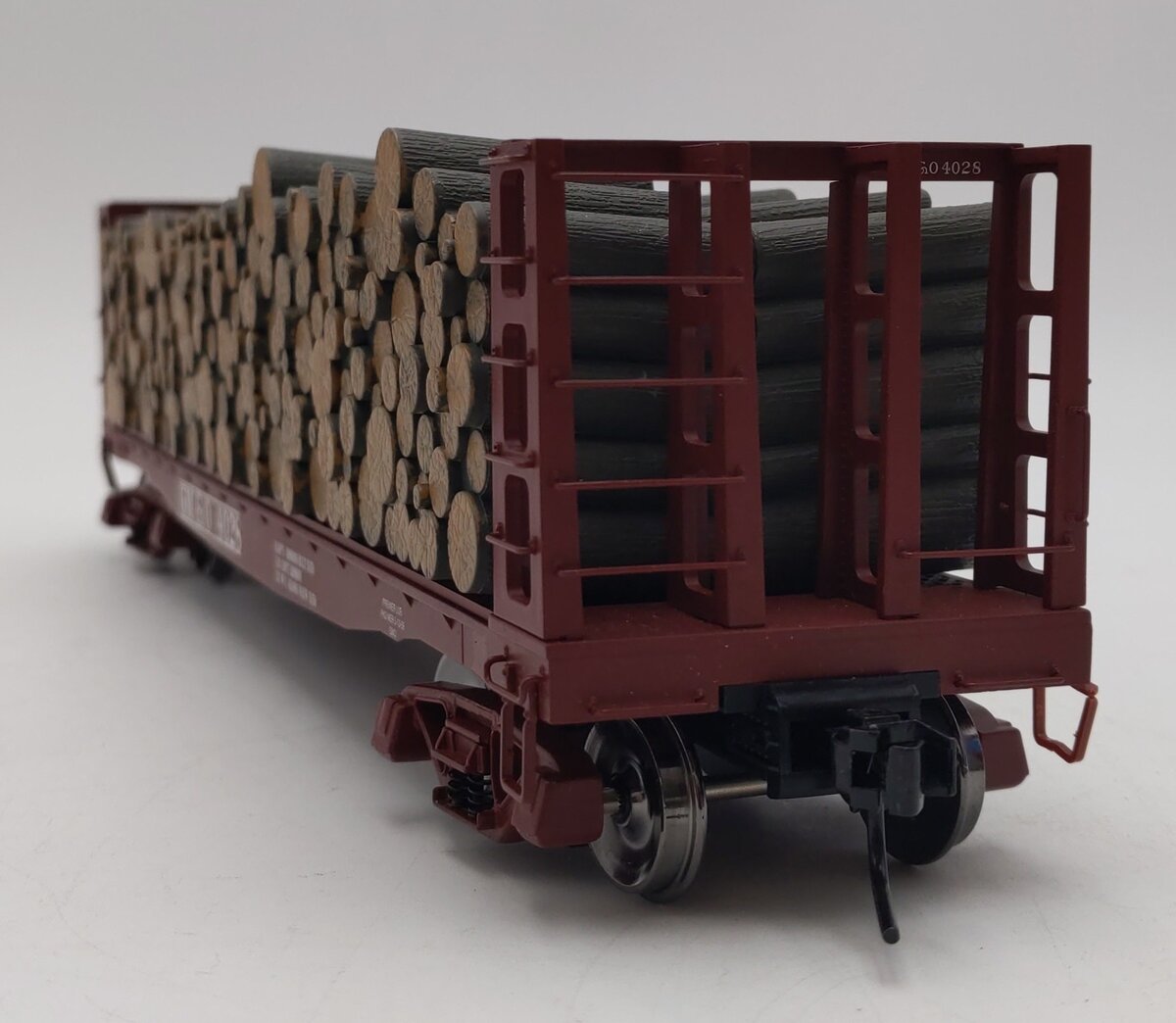 Atlas 7284-4 O Scale Gulf Mobile & Ohio Pulpwood Flat Car #4028 (2 Rail) LN/Box