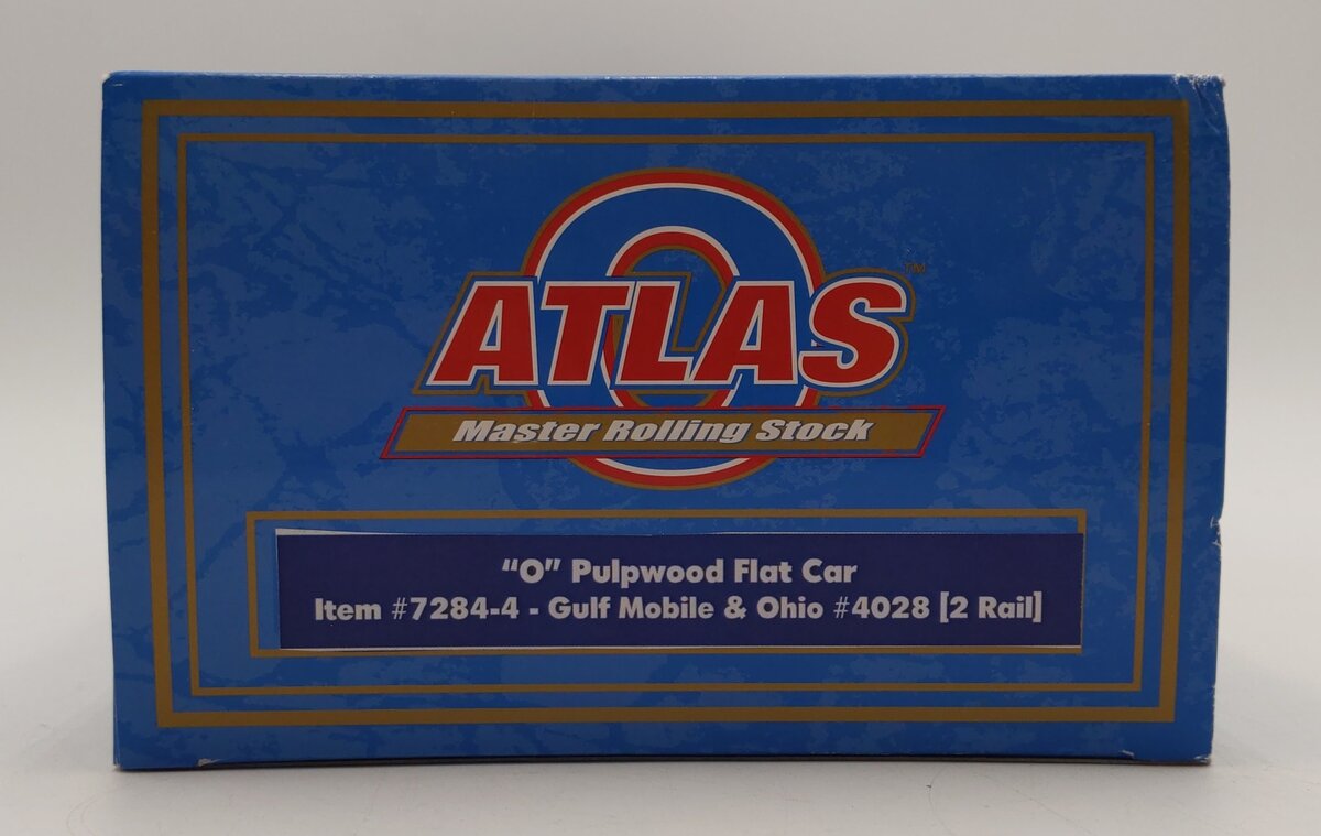 Atlas 7284-4 O Scale Gulf Mobile & Ohio Pulpwood Flat Car #4028 (2 Rail) LN/Box