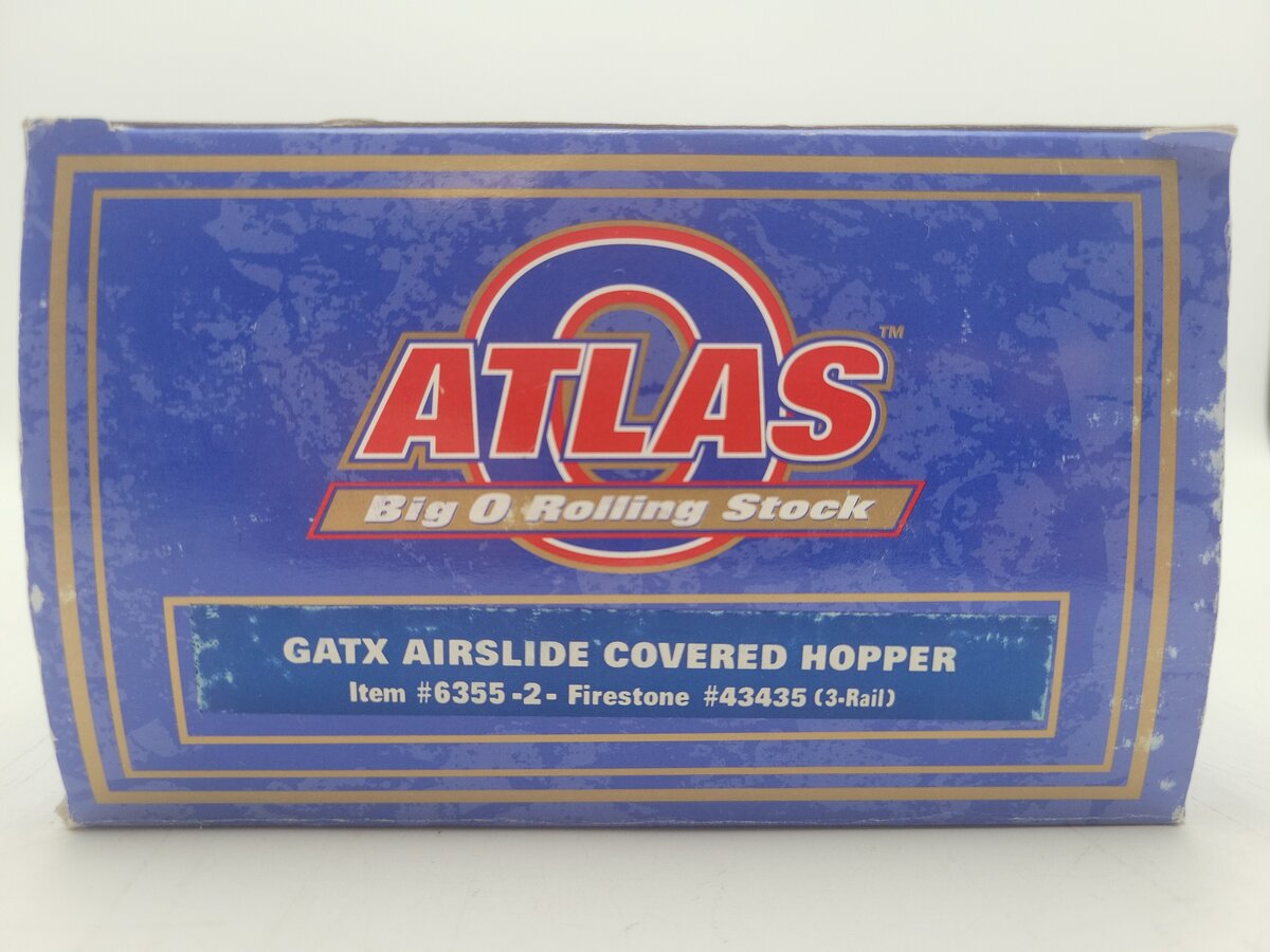 Atlas 6355-2 O Gauge Firestone GATX Covered Hopper #43435 -3 Rail EX/B ...