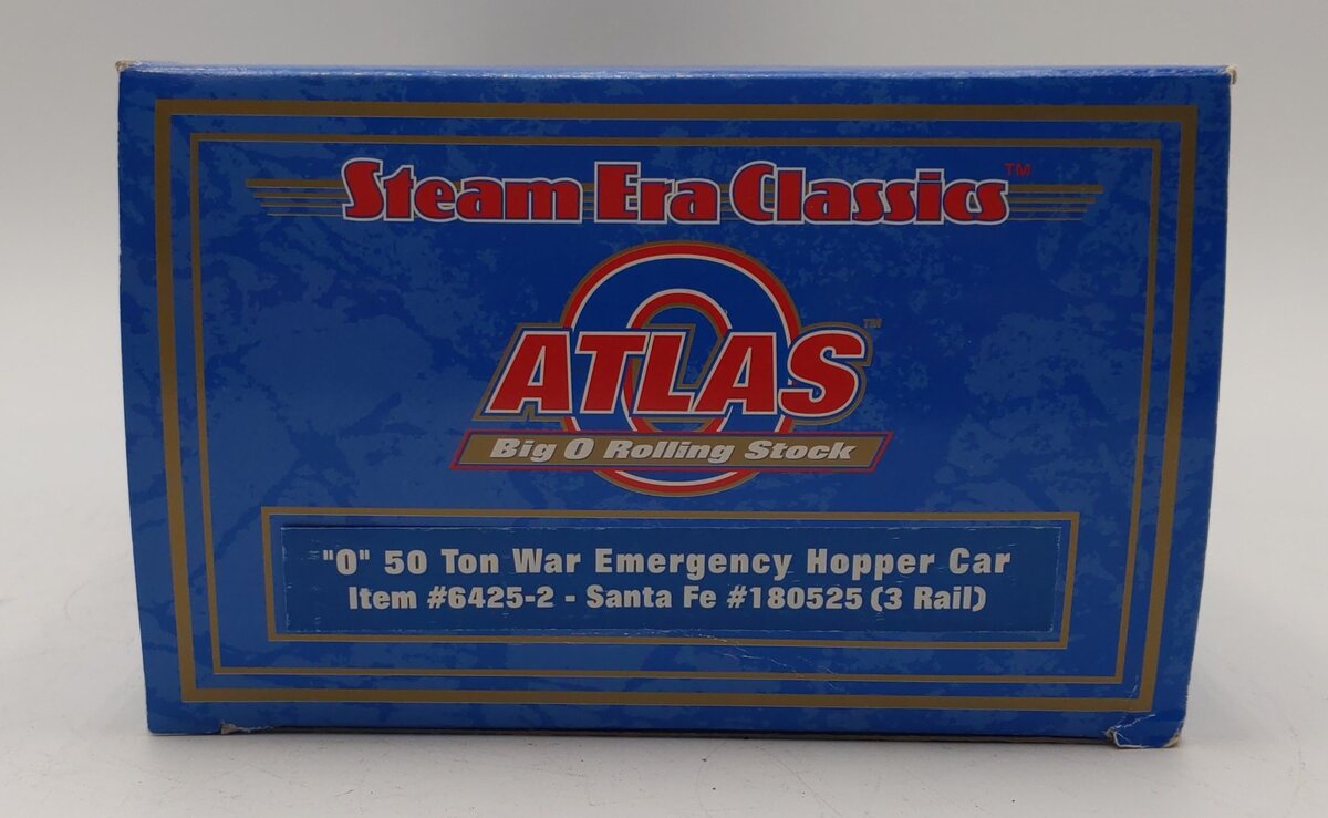 Atlas 6425-2 O Gauge Santa Fe 50 Ton War Emergency Hopper Car #180525 (3-Rail) LN/Box