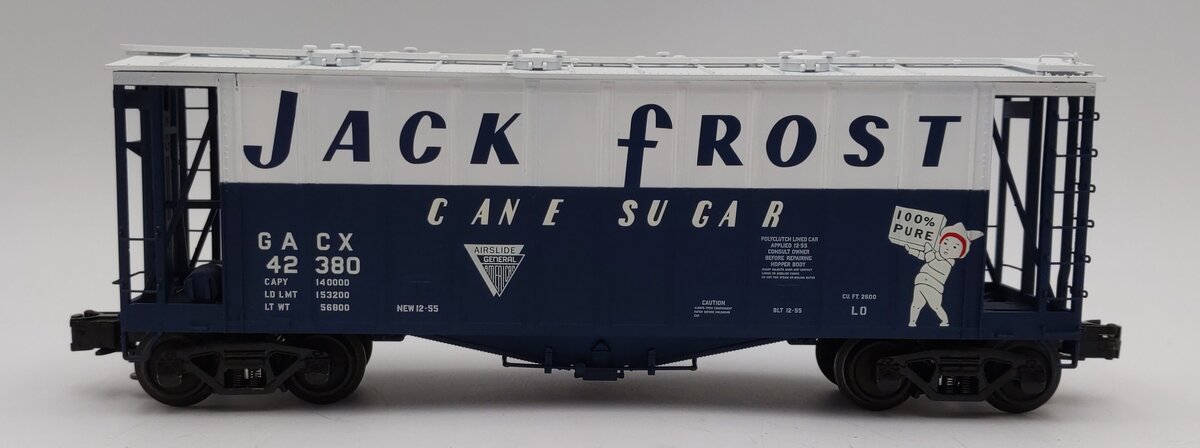 Atlas 6356-1 O Gauge Jack Frost GATX Airslide Covered Hopper #42380 (3 Rail) LN/Box