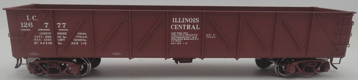 Atlas 9815 O Scale Illinois Central 40' USRA Composite Gondola #126777 (2-Rail) EX/Box