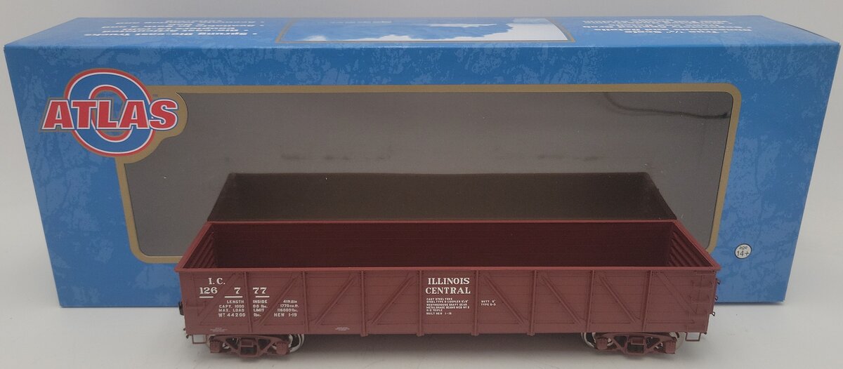 Atlas 9815 O Scale Illinois Central 40' USRA Composite Gondola #126777 (2-Rail) EX/Box
