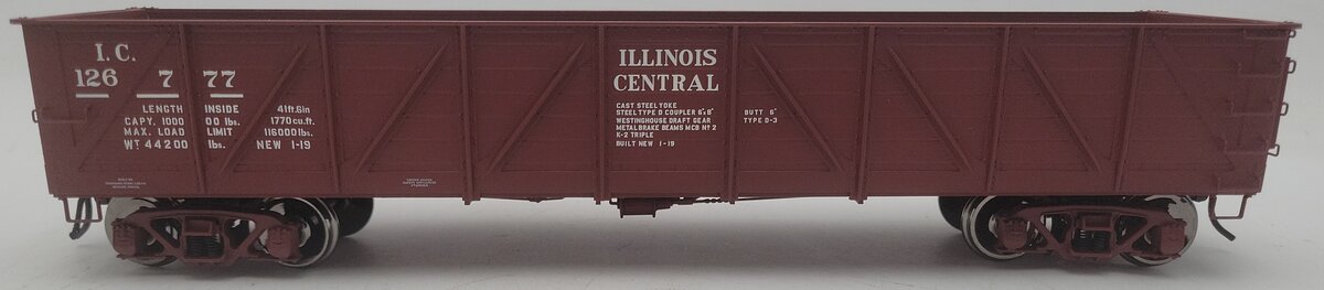 Atlas 9815 O Scale Illinois Central 40' USRA Composite Gondola #126777 (2-Rail) EX/Box