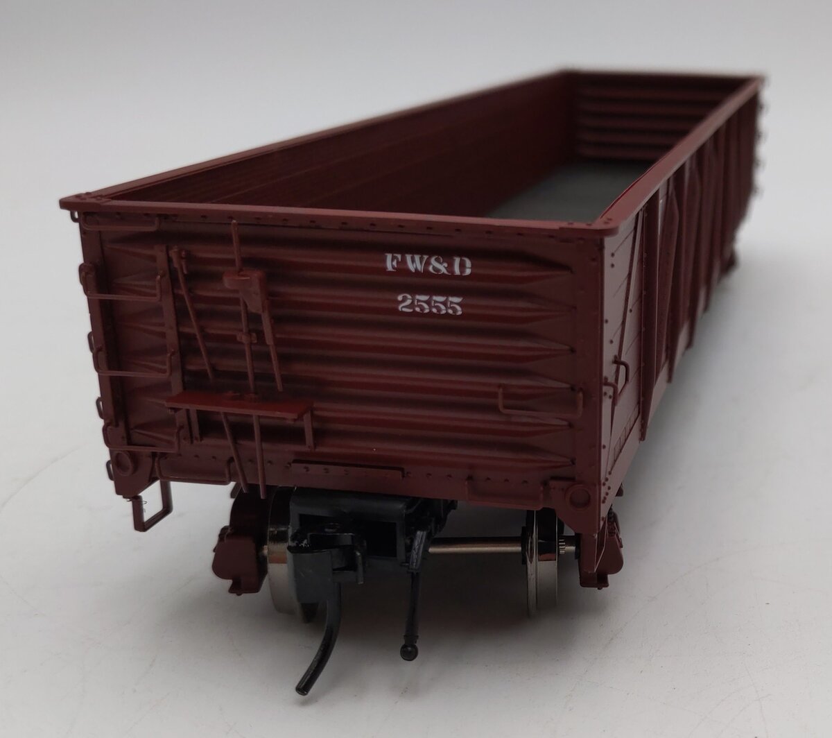 Atlas 9813-2 O Gauge Burlington FW&D usra Composite Gondola #2555 (2 Rail) LN/Box
